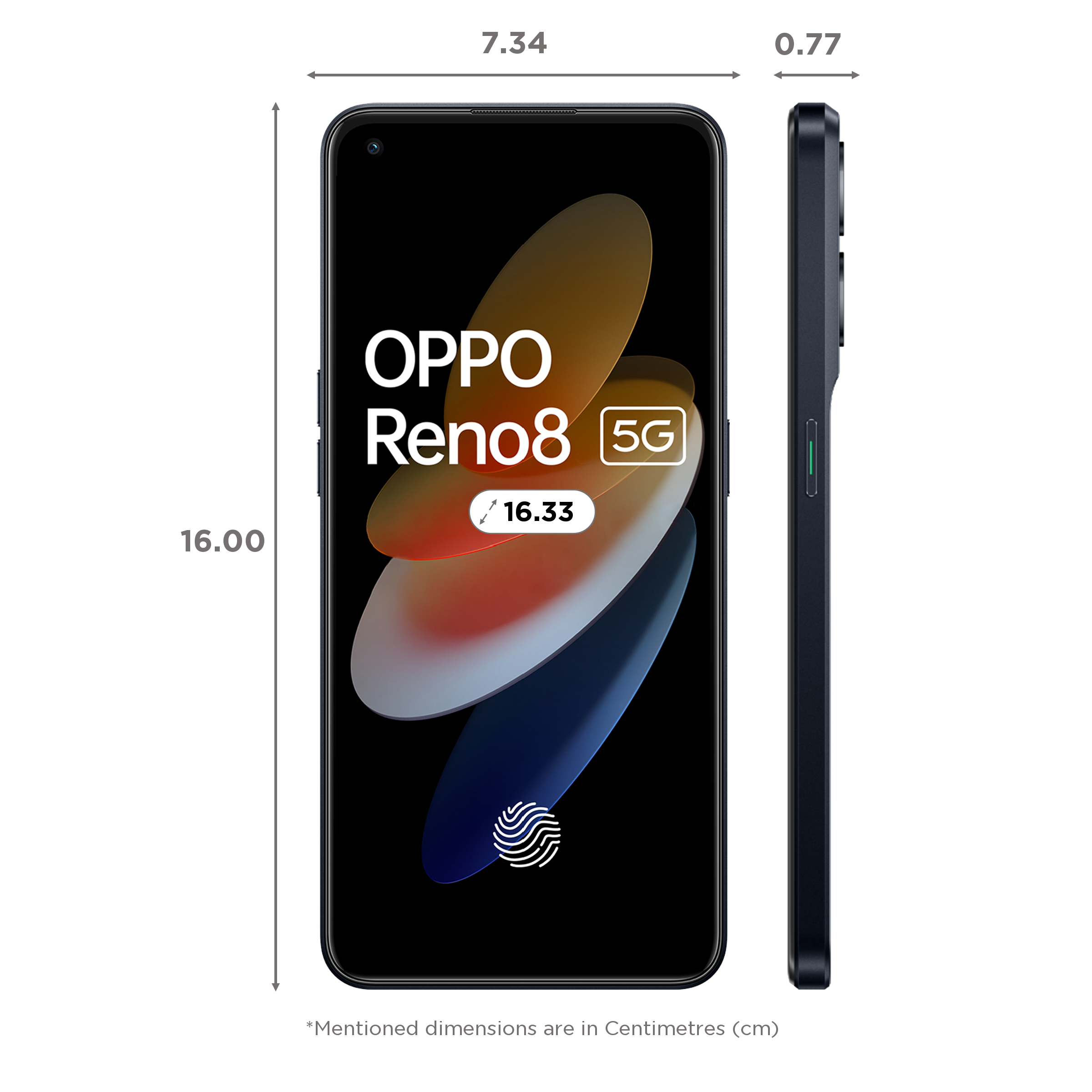 Buy OPPO Reno 8 5G (8GB RAM, 128GB, Shimmer Black) Online – Croma